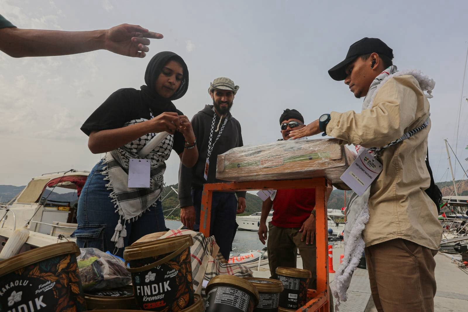 Humanitarian aid loaded for Gaza — food, medical supplies, and childcare essentials