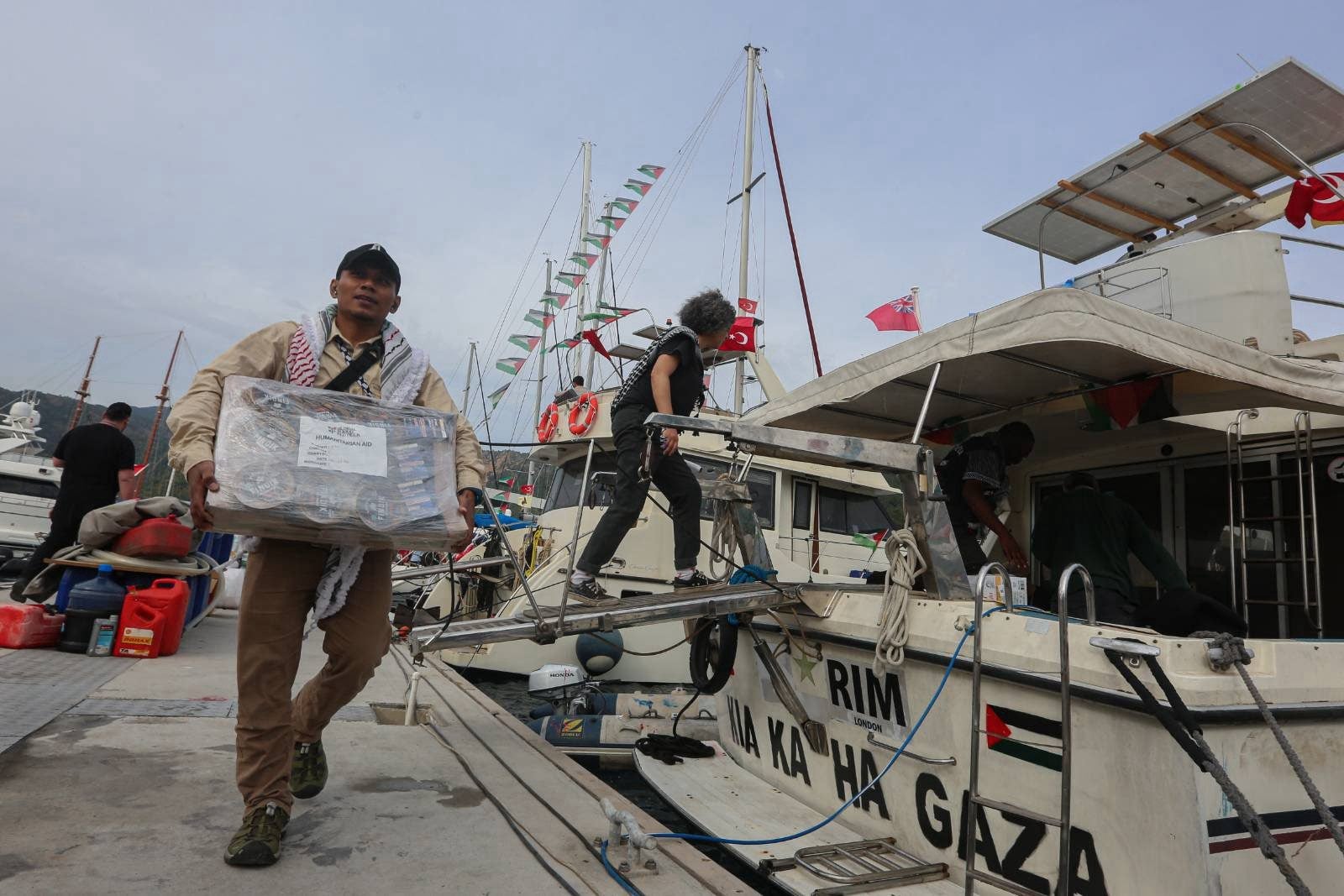 Humanitarian aid loaded for Gaza — food, medical supplies, and childcare essentials