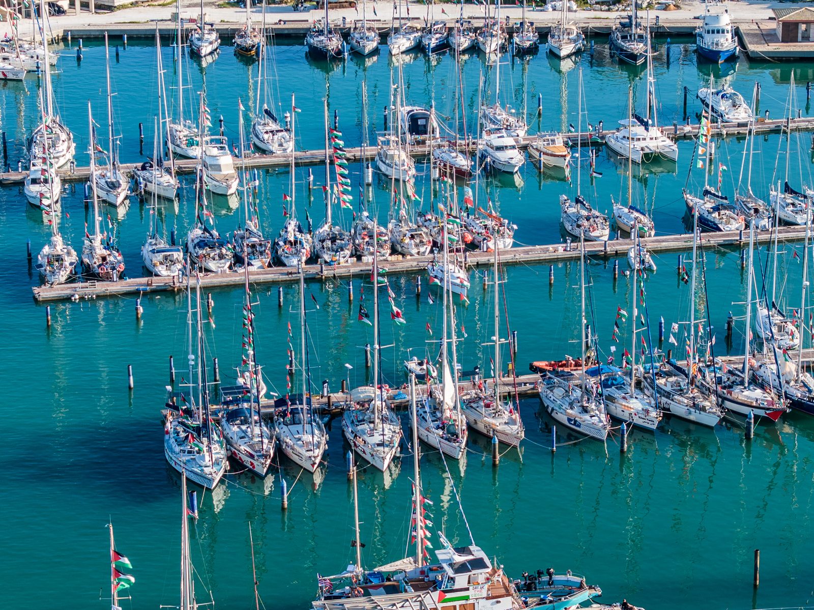 The Sicily launch — the expanded fleet departs Augusta harbour for Gaza